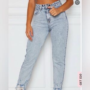 White Fox Boutique High Rise Light Blue Jeans